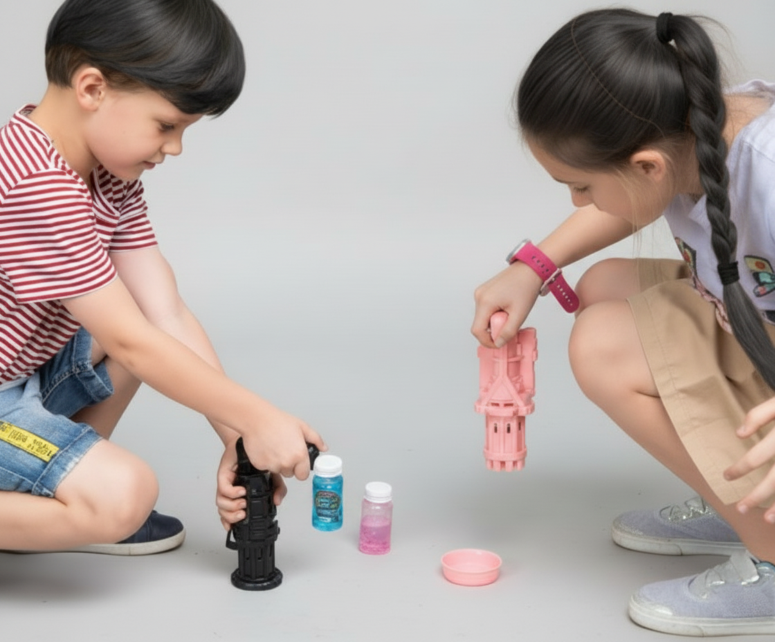 Bubble Gun - 8 Hole Automatic Gatling Bubble Gun