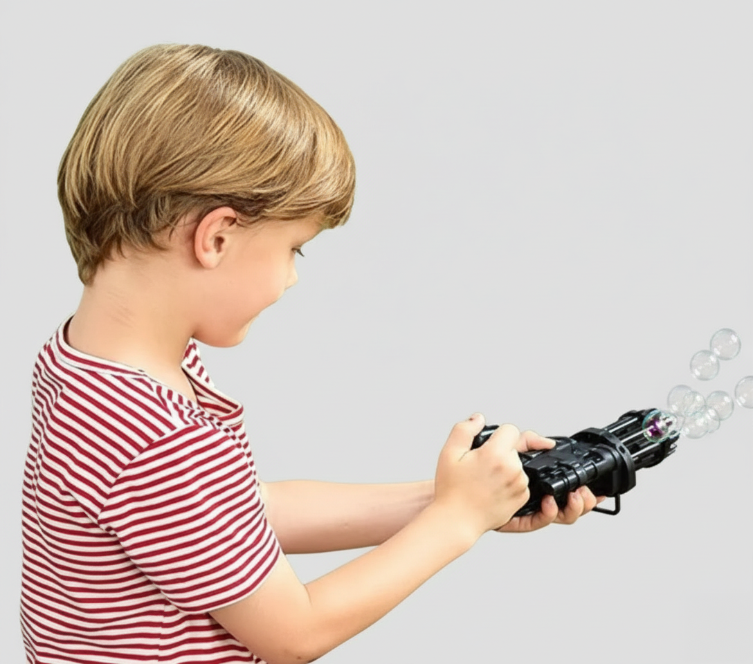 Bubble Gun - 8 Hole Automatic Gatling Bubble Gun